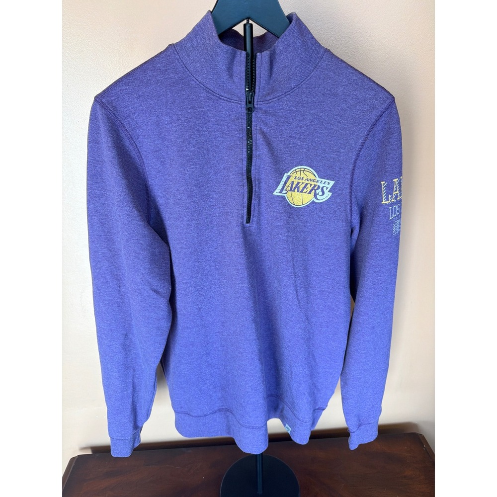 47 Brand Los Angeles Lakers Womens Purple Forward Active Fan Quarter Zip Small